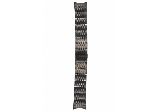 Curea de ceas din metal, 22 mm x 18 cm, negru